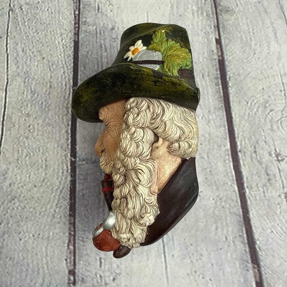 Vtg Tyrolean Bossons‎ Chalkware 3D Head Wall Art Hand Painted England Very Good - Picture 2 of 5